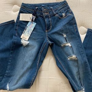 BRAND NEW blue spice high waisted ripped jeans
